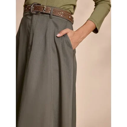 Tencel Pocket Belt Maxi Skirt - Image 3