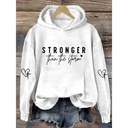 Women's Pullover Hoodie Sweatshirt Graphic Letter Casual Long Sleeve Hooded Regular Tops Party Evening Wear Street Dailywear Black White Blue Orange Spring Fall Winter - Image 3