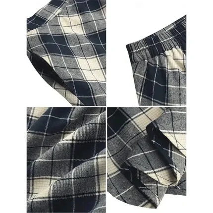 Women's Skirt A Line Maxi Skirts Pocket Print Plaid Street Daily Winter Fashion Casual Camel Black Blue - Image 3