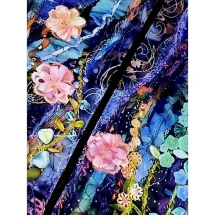 Women's Fleece Jacket Teddy Coat Hoodie Jacket Warm Breathable Zipper Pocket Fleece Lined Casual Floral Vacation Street Daily Wear Going out Zipper Long Hoodie Loose Fit Long Sleeve Outerwear Purple - Image 4