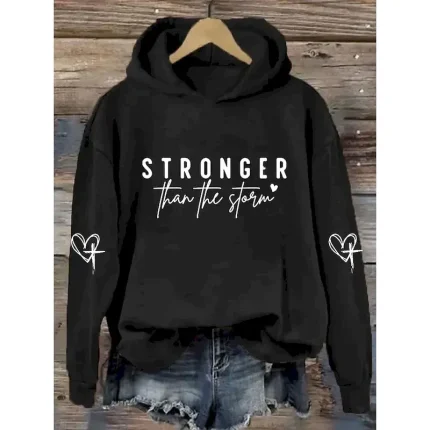 Women's Pullover Hoodie Sweatshirt Graphic Letter Casual Long Sleeve Hooded Regular Tops Party Evening Wear Street Dailywear Black White Blue Orange Spring Fall Winter - Image 4