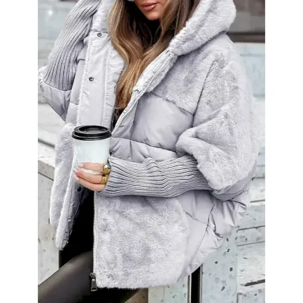 Women's Jacket Windproof Warm Patchwork Pocket Open Front Vintage Daily Casual Plain Christmas Gifts Vacation Casual Daily Open Front Long Hooded Loose Fit Long Sleeve Outerwear Black Brown Khaki