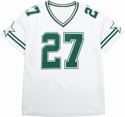 White #27 Jersey Shirts for Women Graphic Tees V Neck Baggy Streetwear Number Oversized T Shirt Summer Tops - Image 3